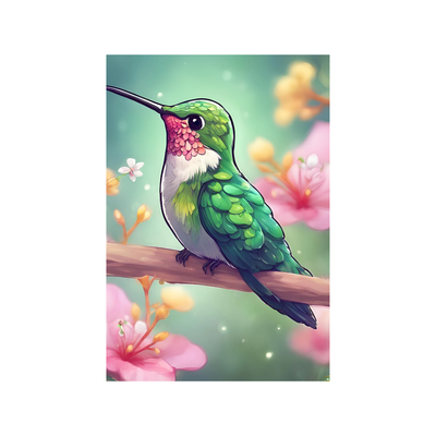 Colibrí Kawaii 01