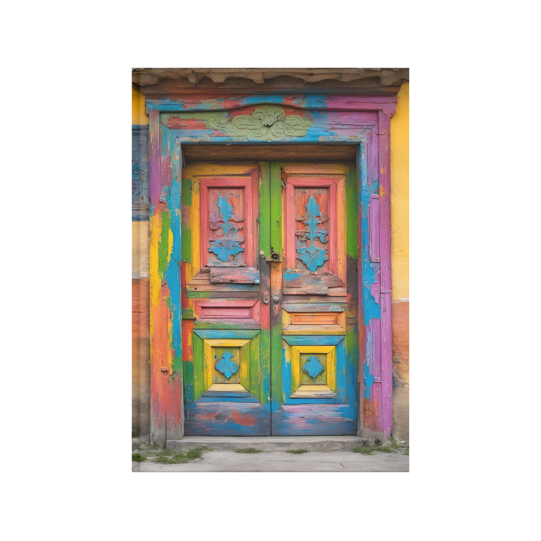 Puerta colorida