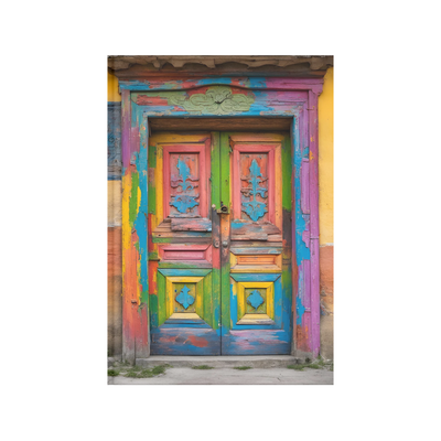 Puerta colorida
