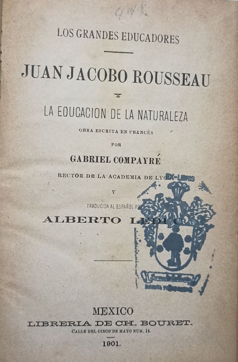 Compayré, Juan Jacobo Rousseau