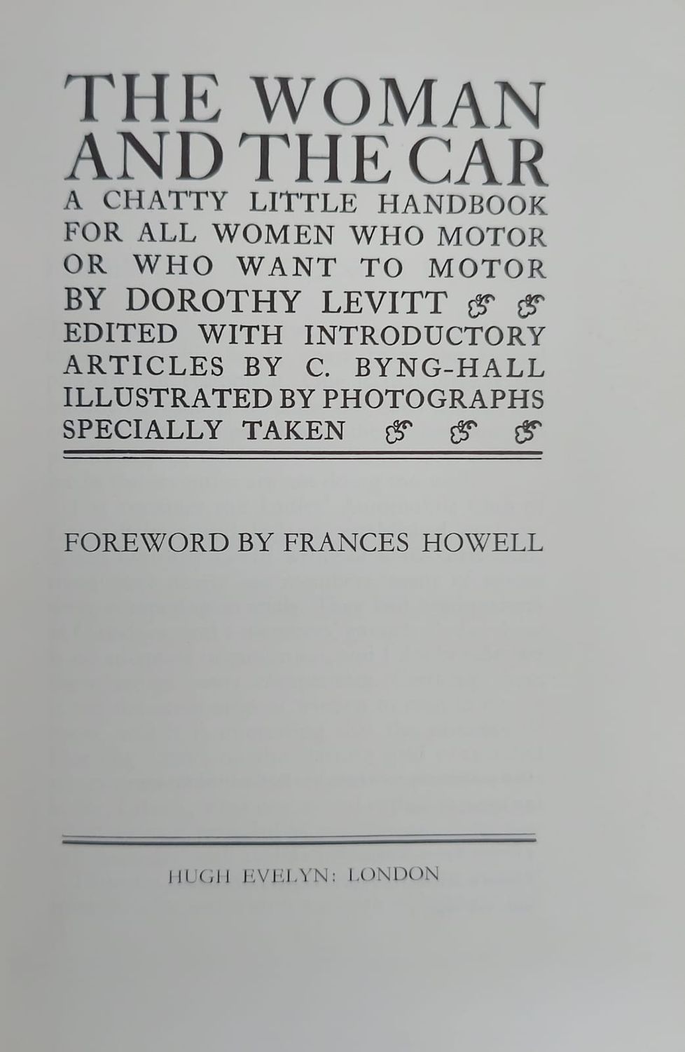 The Woman and the car A Chatty little handbook
