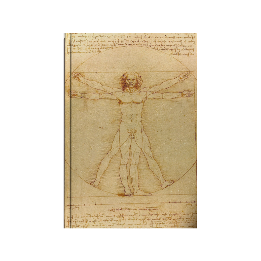 Libreta artesanal Proporciones de Leonardo da Vinci Verdehalago