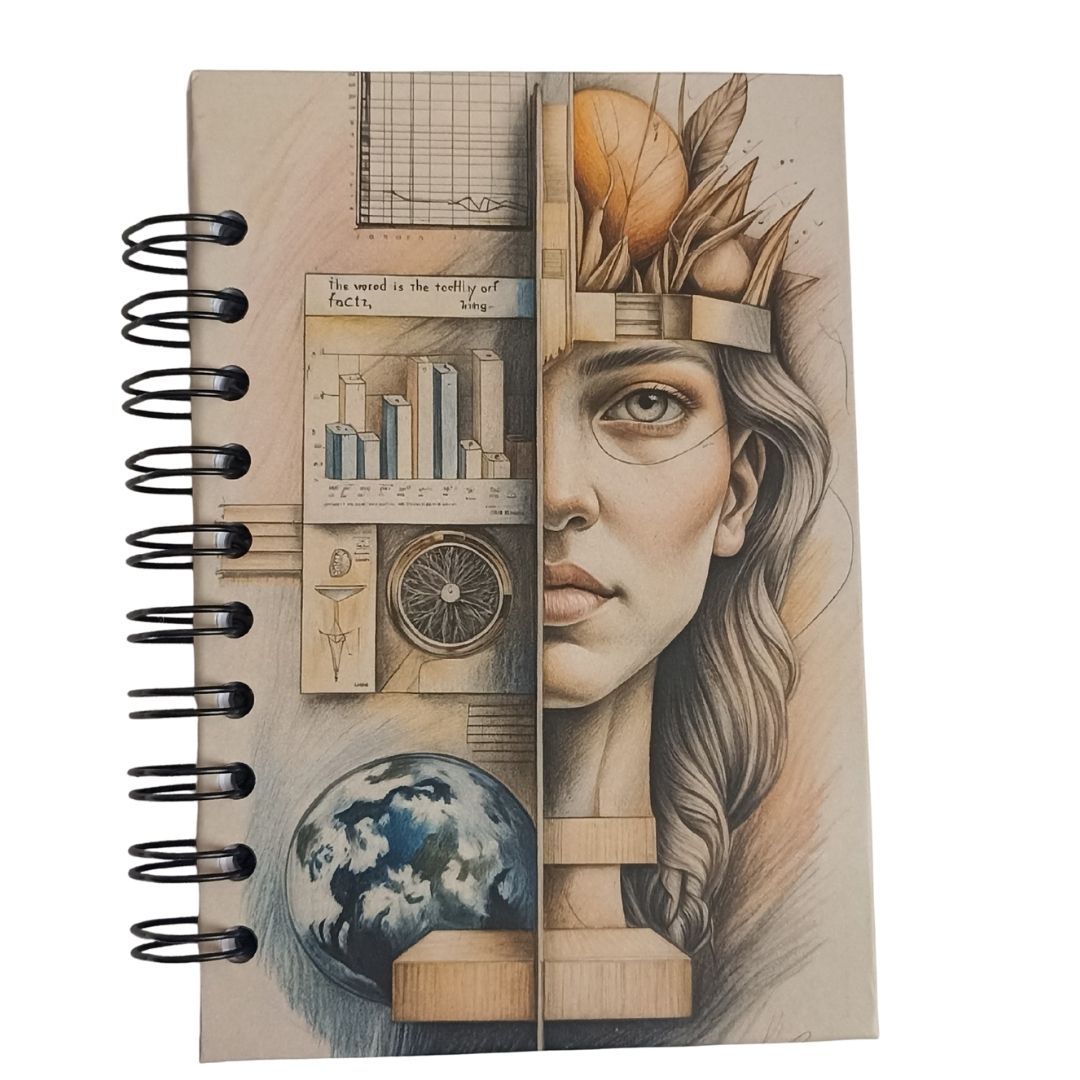 Libreta artesanal Cuaderno la totalidad de los hechos Verdehalago