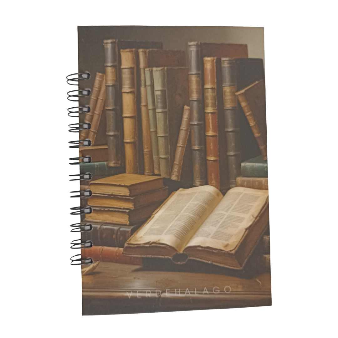 Libreta artesanal Cuaderno Libros Verdehalago