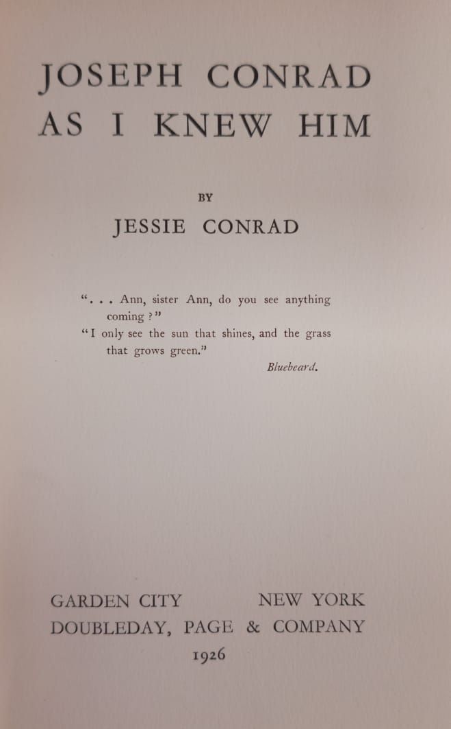 Joseph Conrad as I Knew Him