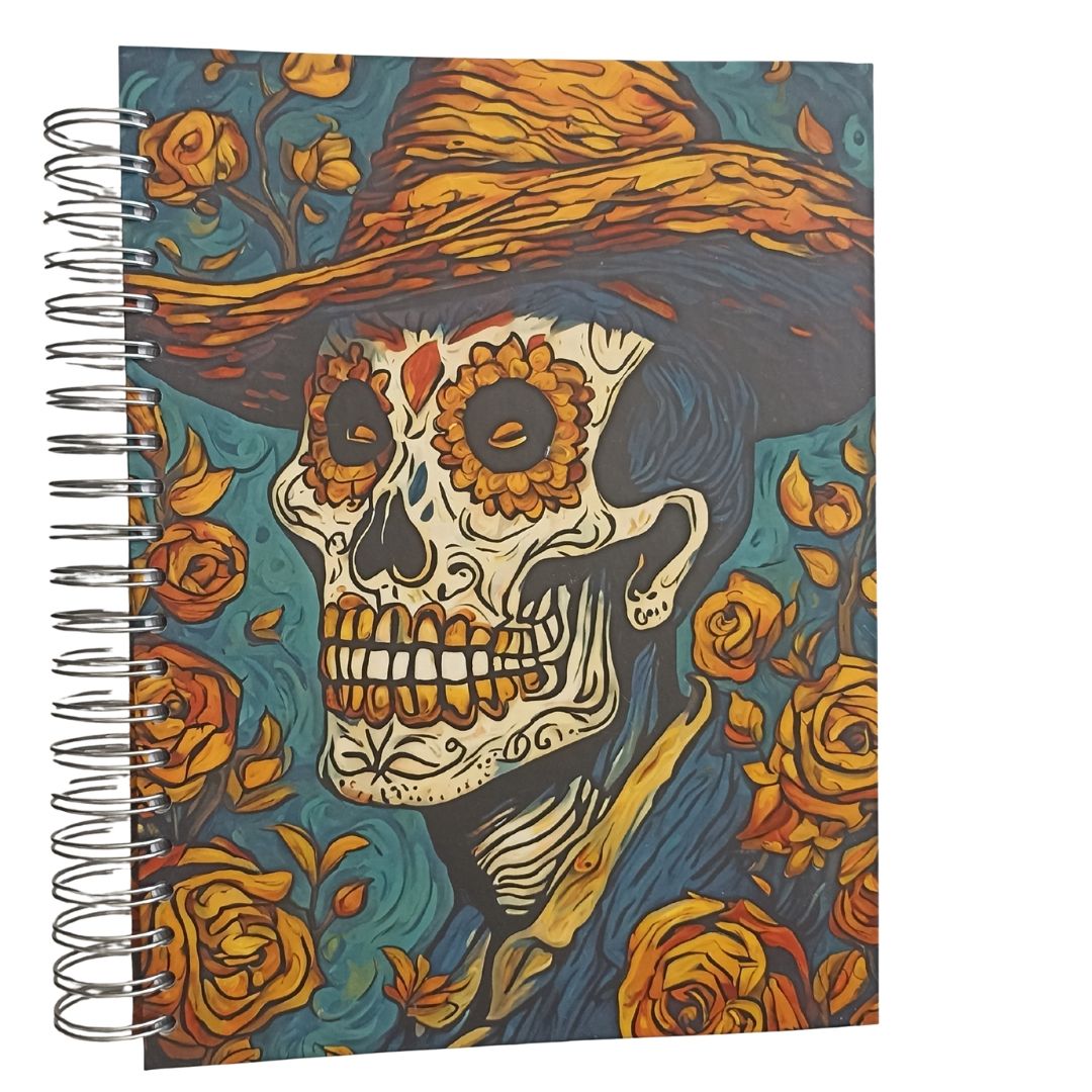 {22 x 29 cm} Cuaderno Calavera Gogh
