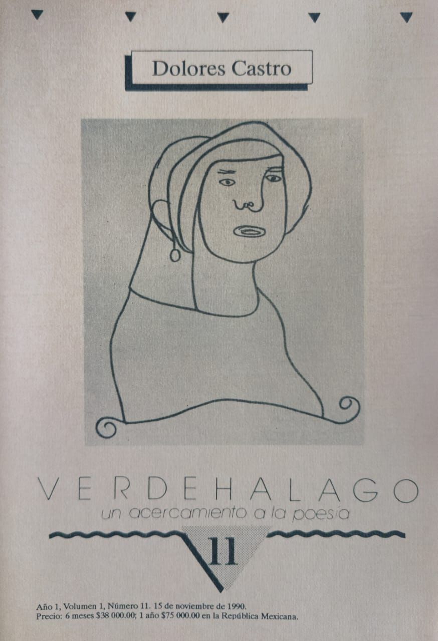 Verdehalago núm 11, Dolores Castro, plaquette