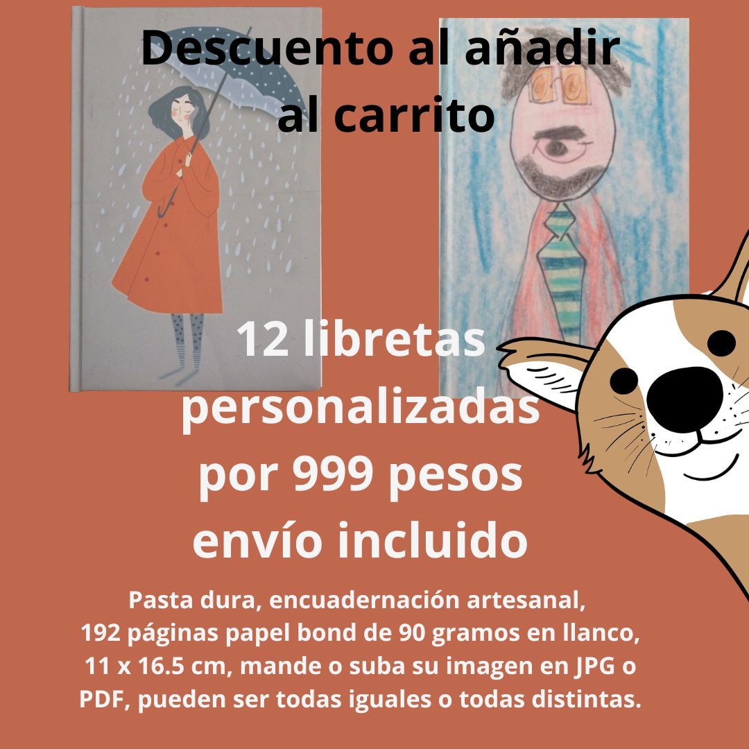 {000} 12 libretas personalizadas