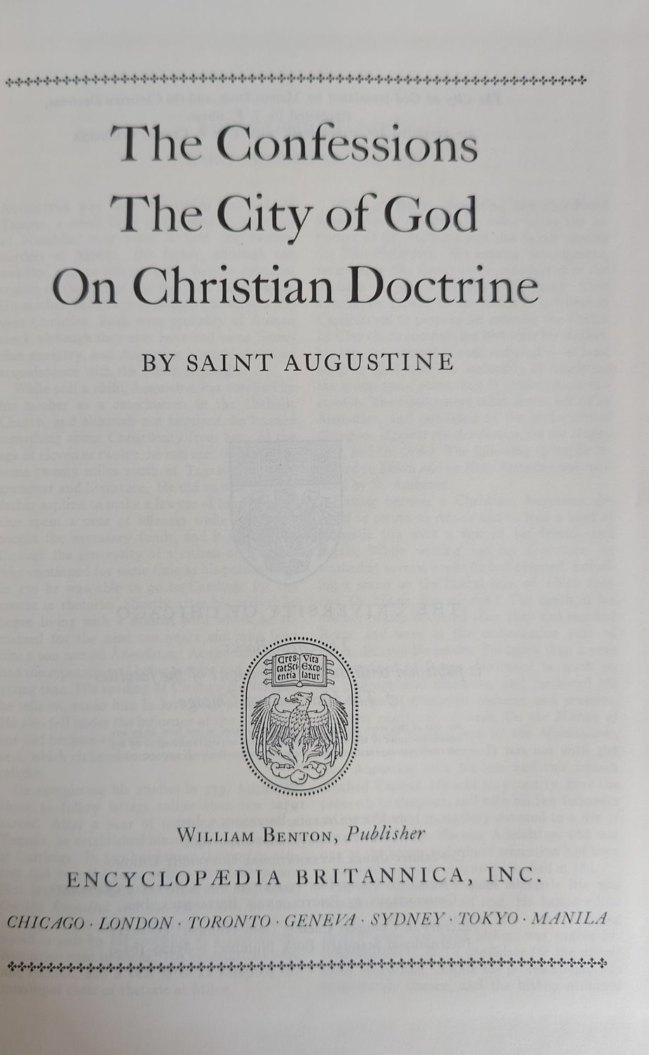 San Agustin en ingles great books