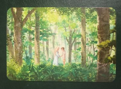 Postal El recuerdo de Marnie – Marnie y Anna en el bosque, Japón 2014