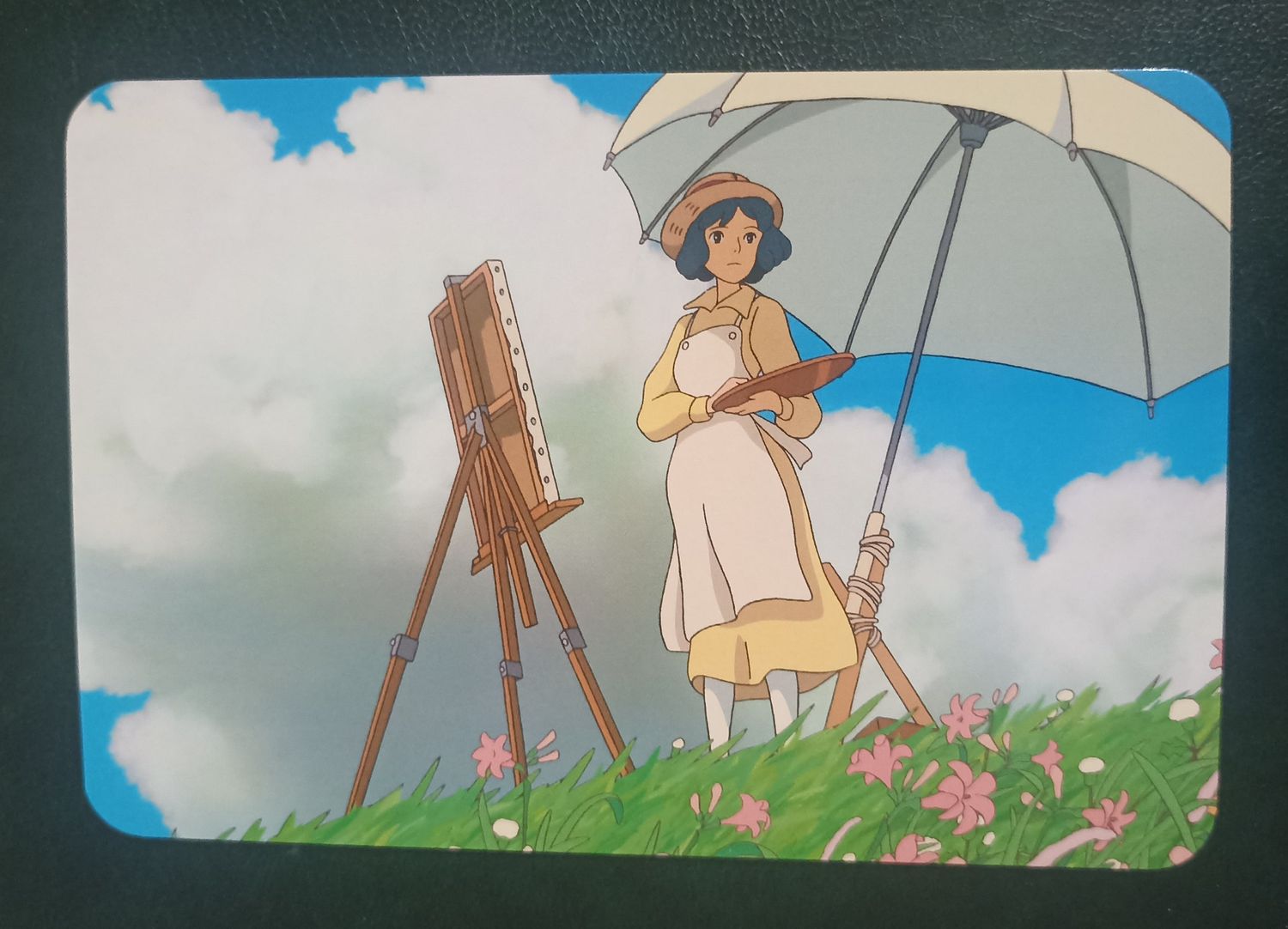Postal Se levanta el viento – Nahoko pintando al aire libre, Japón 2013