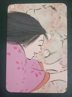 Postal El cuento de la princesa Kaguya – Kaguya bebé con su madre, Japón 2013