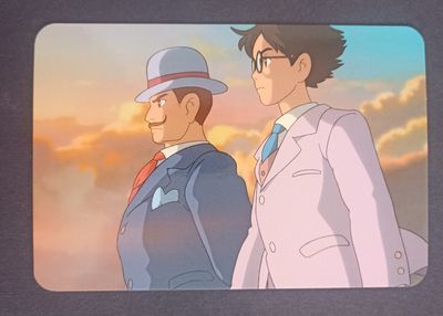 Postal El viento se levanta – Jiro y Caproni al atardecer, Japón 2013
