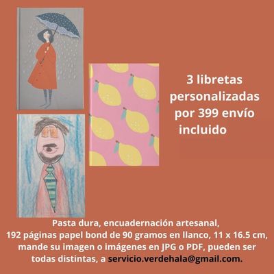{000} Tres libretas personalizadas
