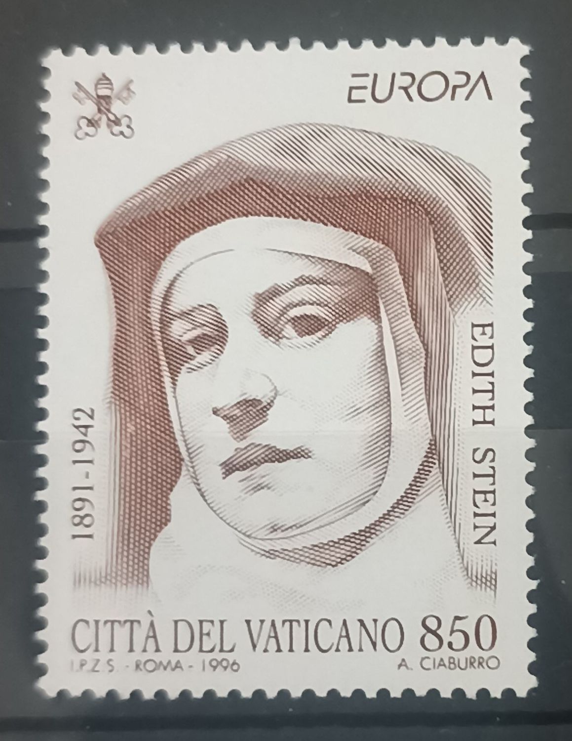 Vaticano 1996 – 850 Lire EUROPA – Mujeres Célebres, Edith Stein