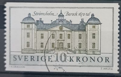 Suecia 1991 – 10 Kronor Castillos Suecos – Strömsholm Barroco 1670