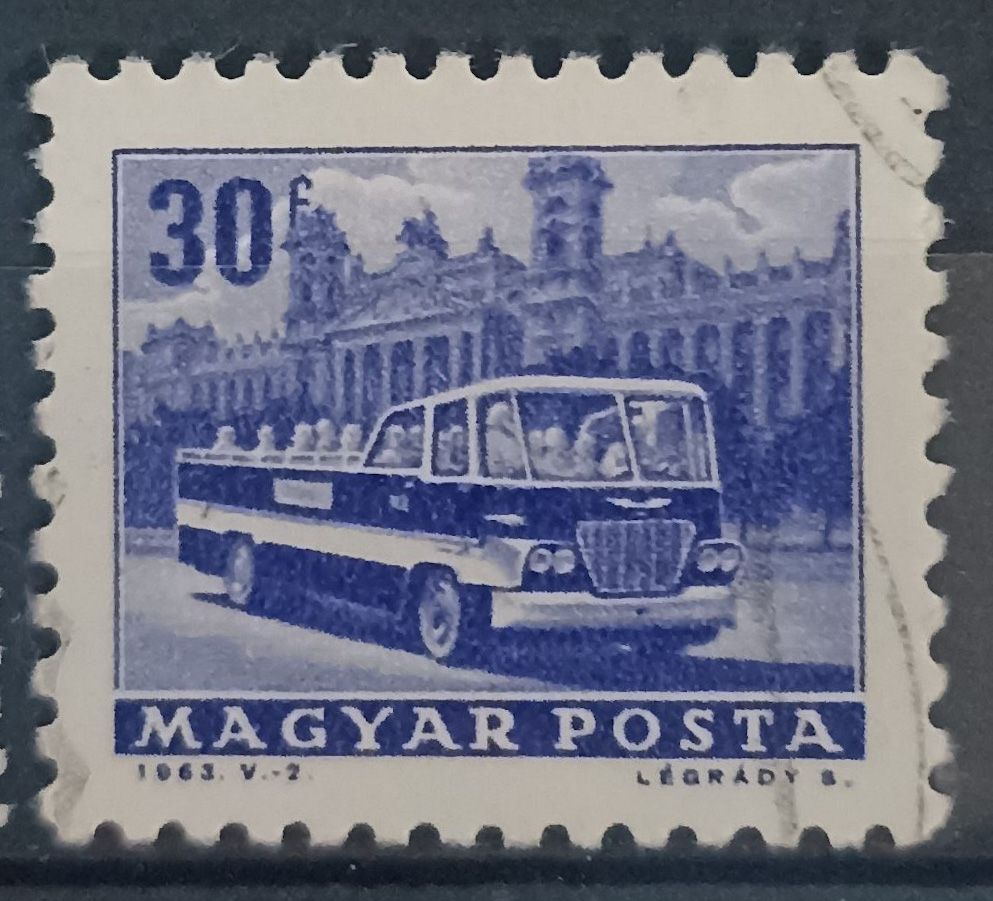 Hungría 1963 – 30 f Transporte – Autobús panorámico