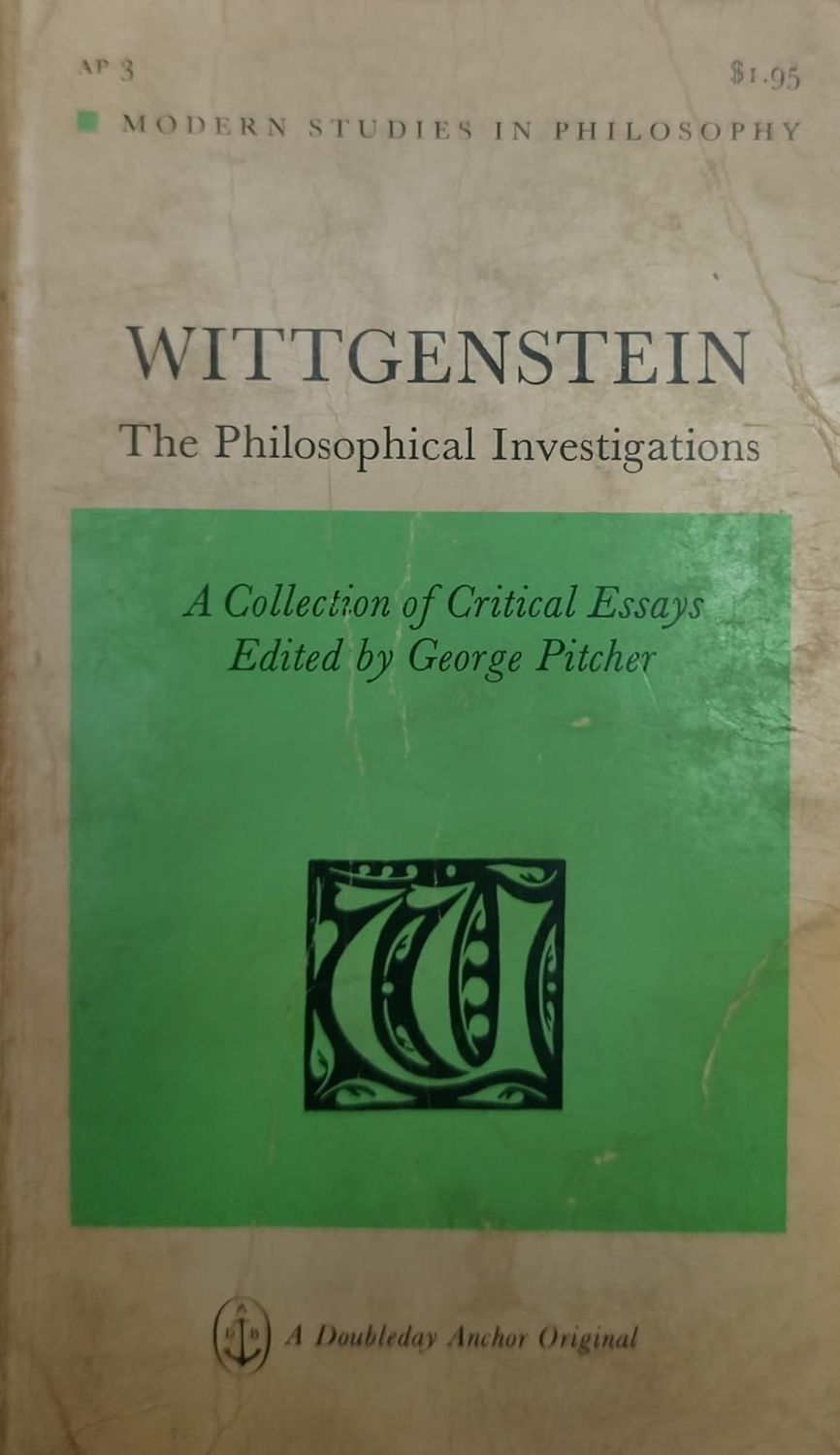 Libro Wittgenstein: The Philosophical Investigations – George Pitcher
