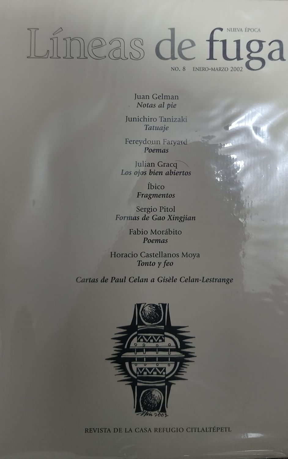 Libro Líneas de fuga No. 8 – Revista Casa Refugio Citlaltépetl, Casa Refugio 2002