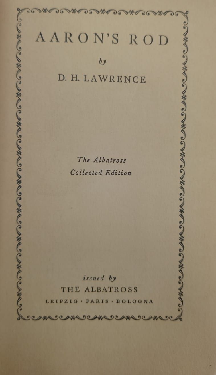Libro Aaron's Rod – D.H. Lawrence, Albatross