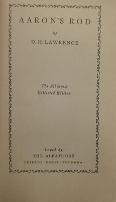 Libro Aaron's Rod – D.H. Lawrence, Albatross
