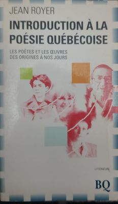 Libro Introduction à la poésie québécoise – Jean Royer, BQ