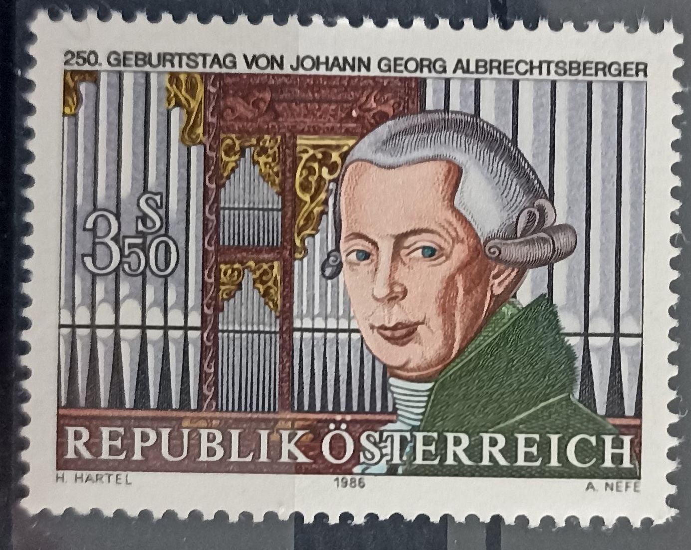 AUSTRIA 1986, Johann Georg Albrechtsberger