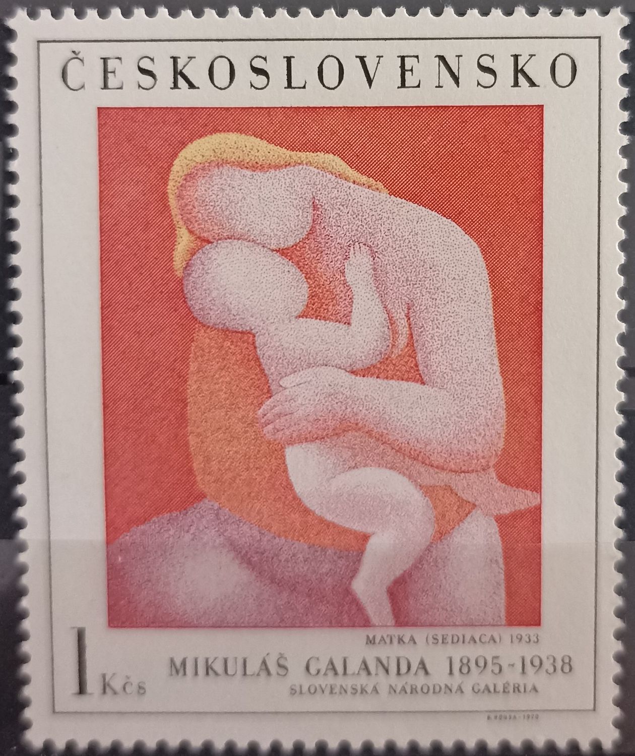 CHECOSLOVAQUIA 1970, Madre sentada – Mikuláš Galanda