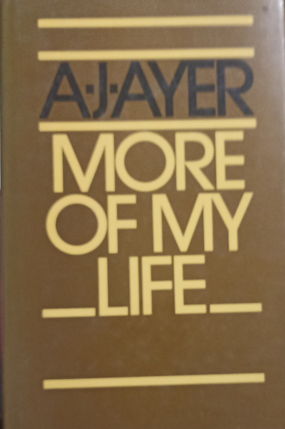 More of My Life – A. J. Ayer