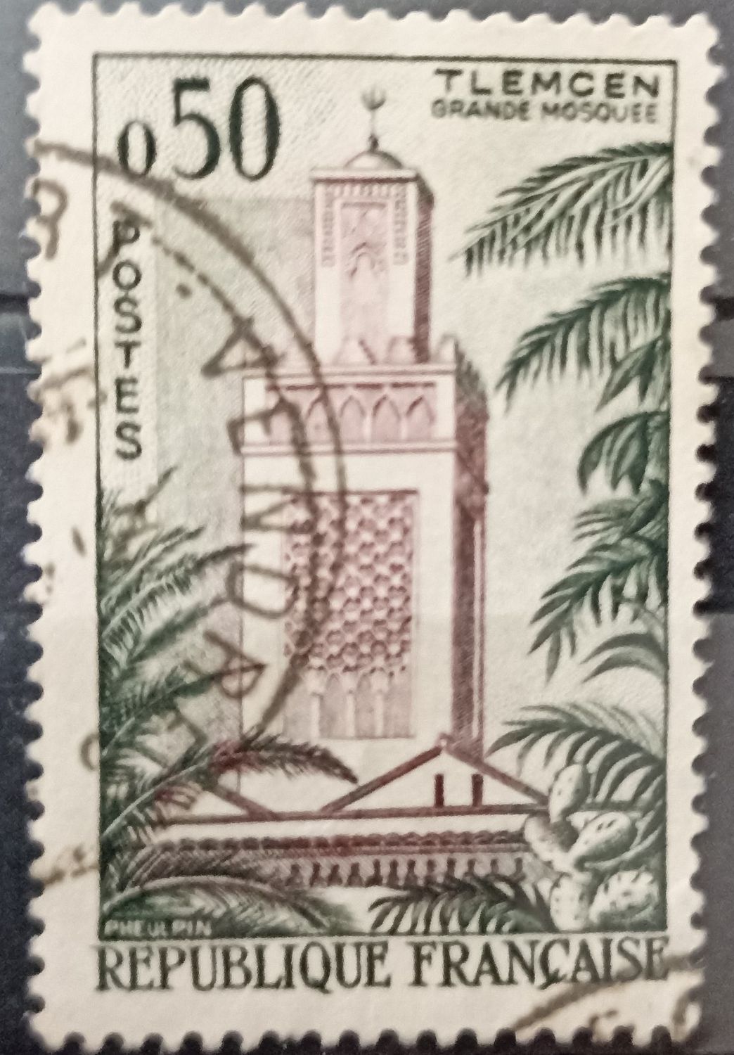 Francia ~1960-1961 Tlemcen Gran Mezquita Argelia