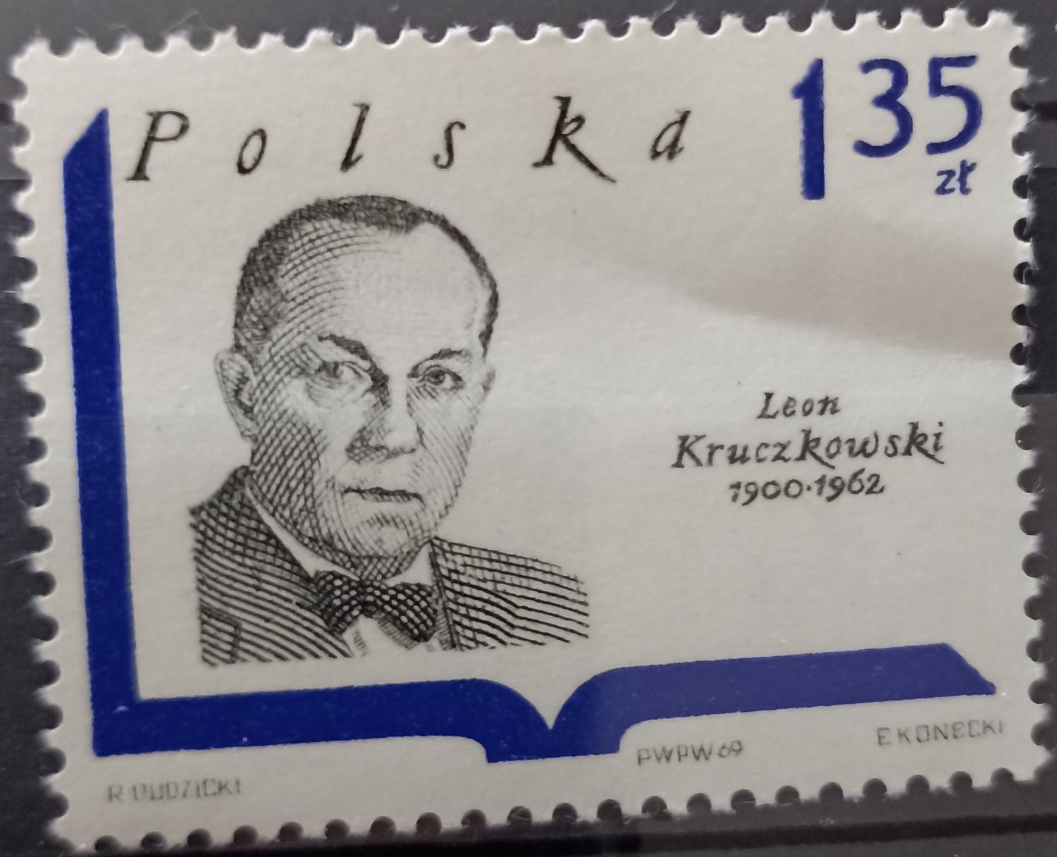 Polonia ~1963 Leon Kruczkowski escritor polaco 1900-1962