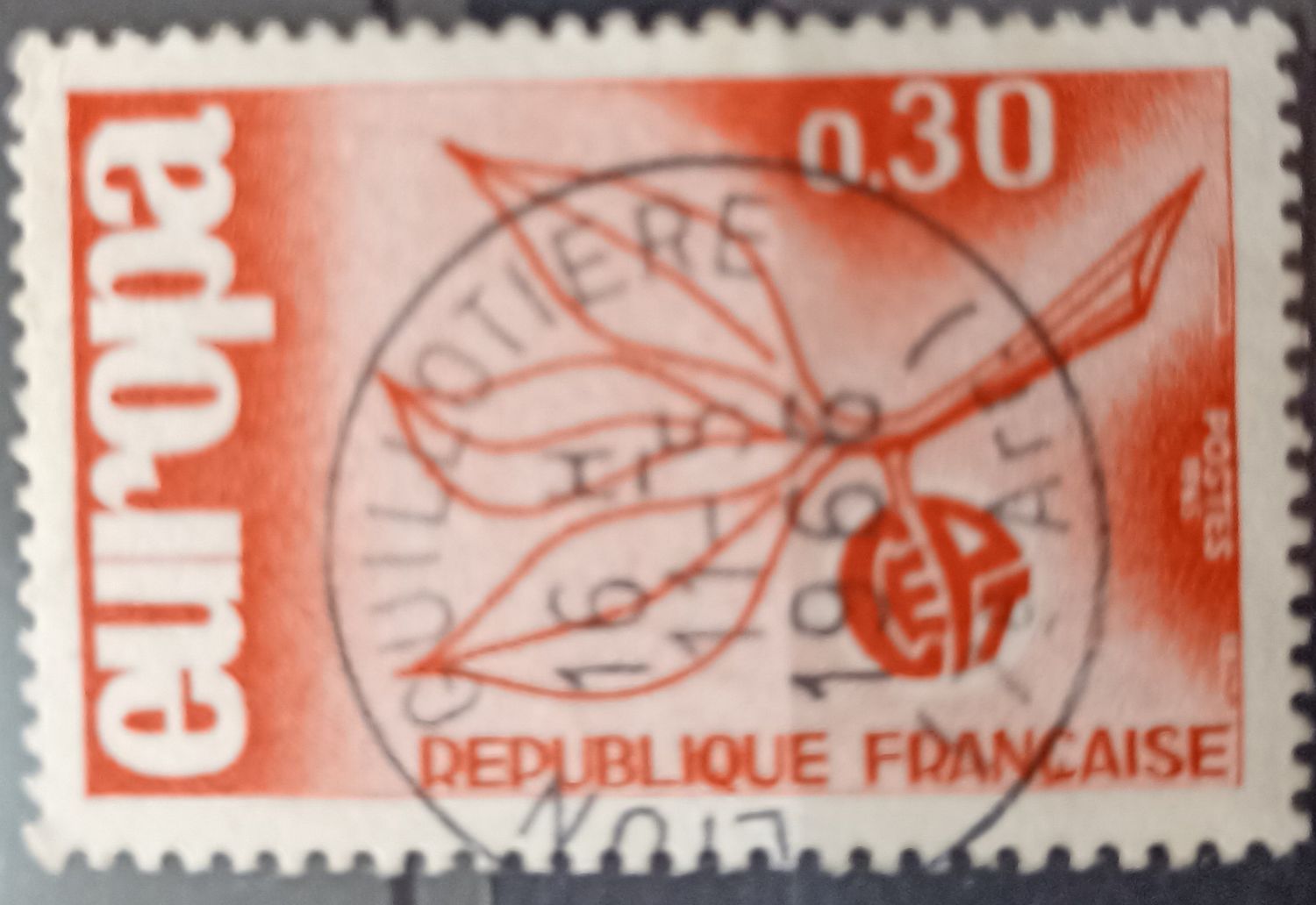 Francia ~1965 Europa CEPT rama floral 0,30F