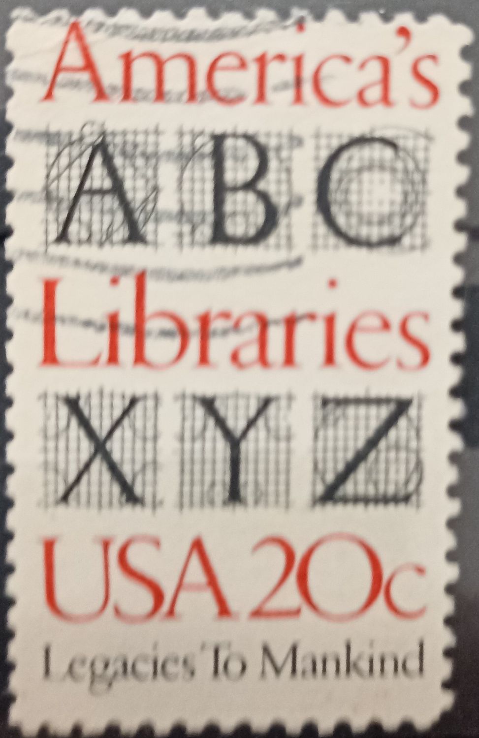 Estados Unidos 1982 Americas Libraries ABC Legacies to Mankind