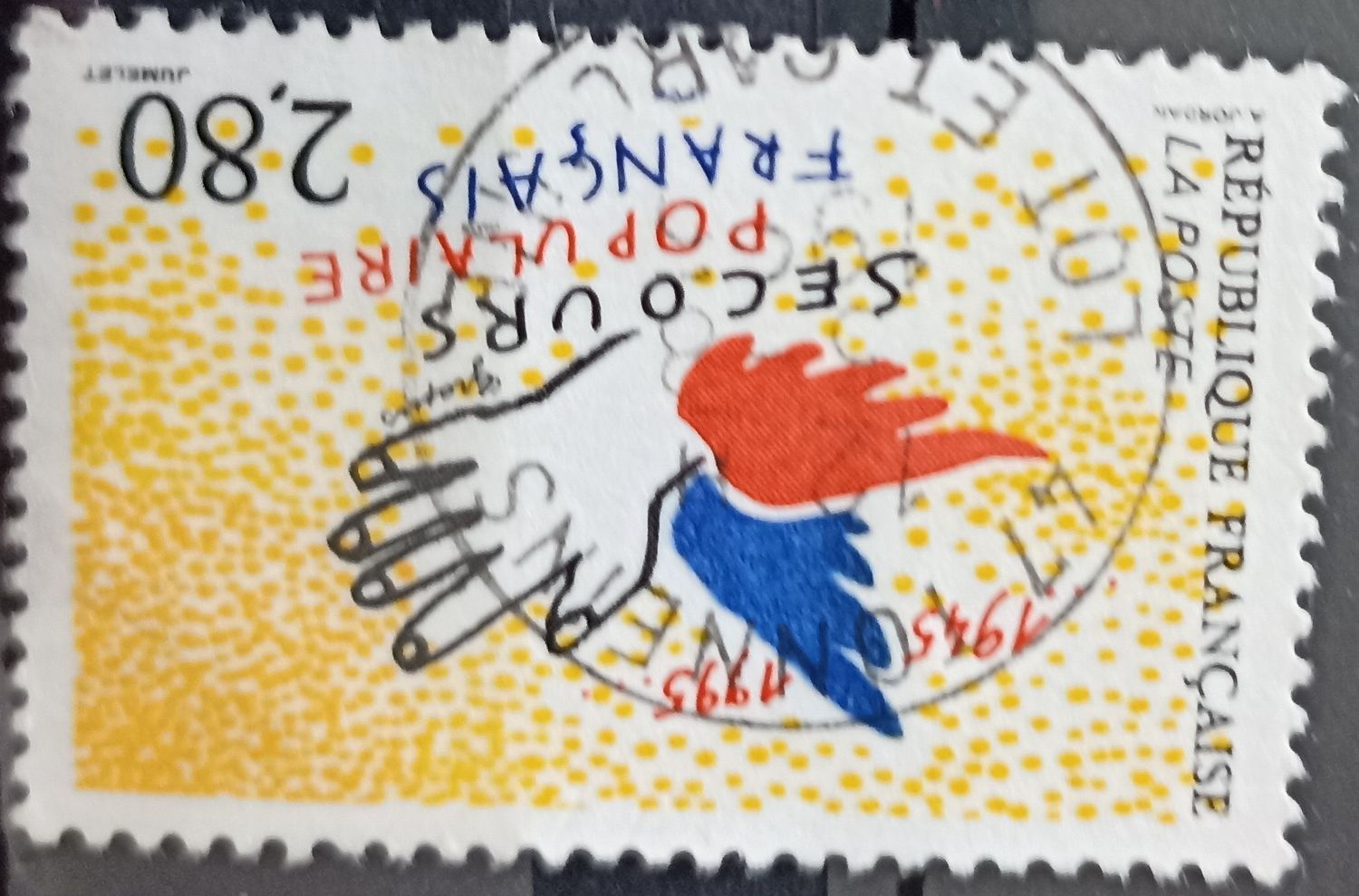 Francia 1995 Secours Populaire Français 50 aniversario