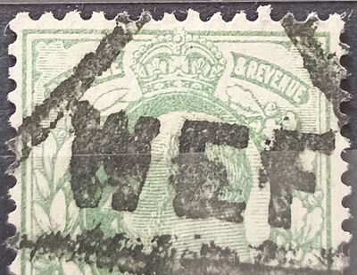 Reino Unido ~1881-1884 Reina Victoria Postage Revenue verde