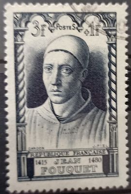 Francia ~1946 Jean Fouquet pintor medieval semipostal