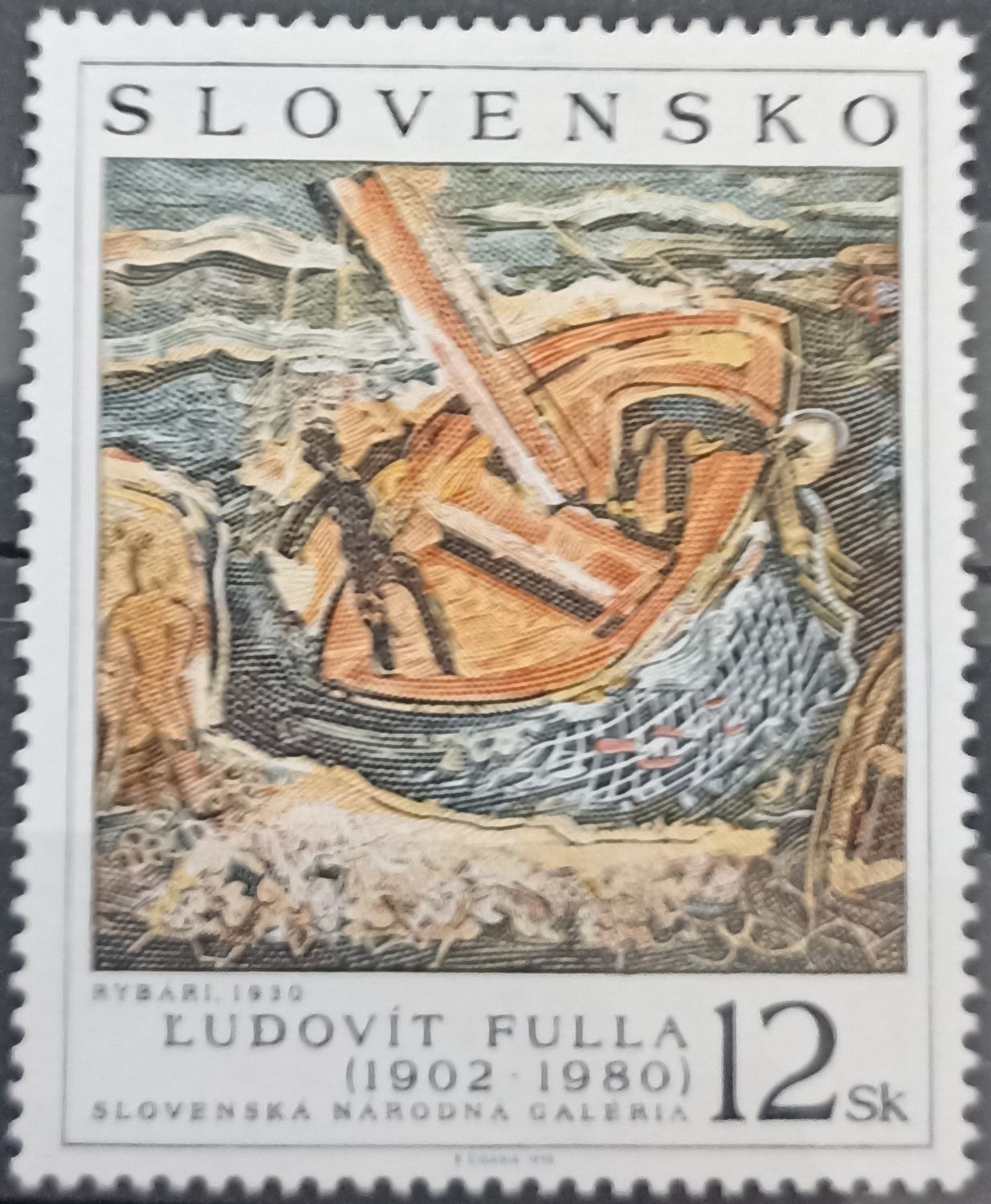 Eslovaquia ~1998 Arte Ľudovít Fulla Rybári 1930