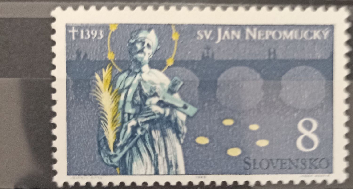 Eslovaquia ~1993 Sv. Ján Nepomucký santo mártir 1393