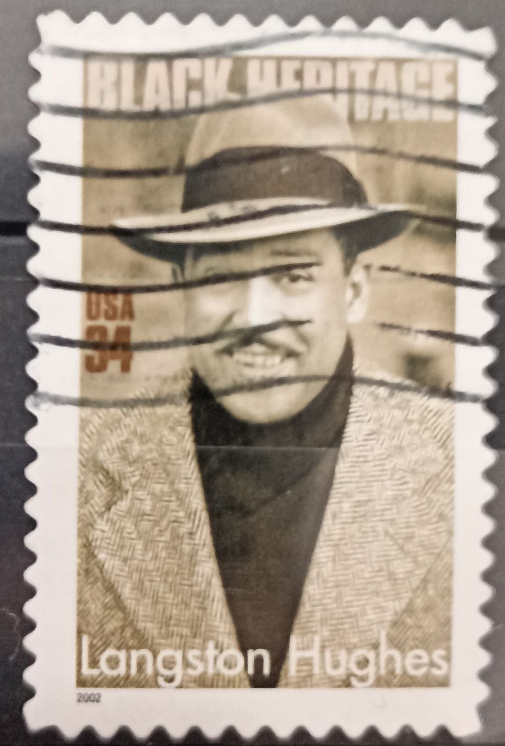 Estados Unidos 2002 Black Heritage Langston Hughes poeta