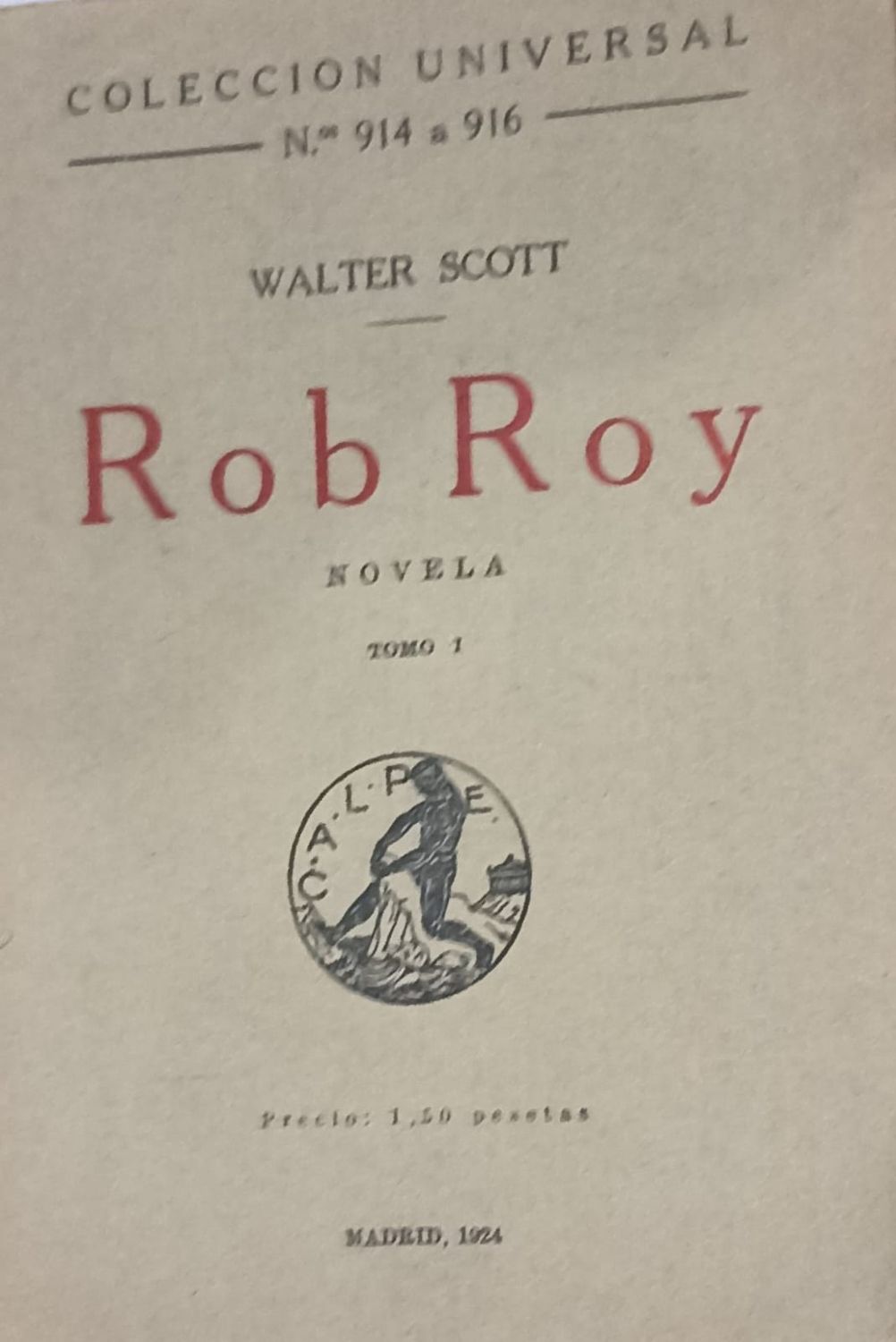 Rob Roy. Tomo I – Walter Scott