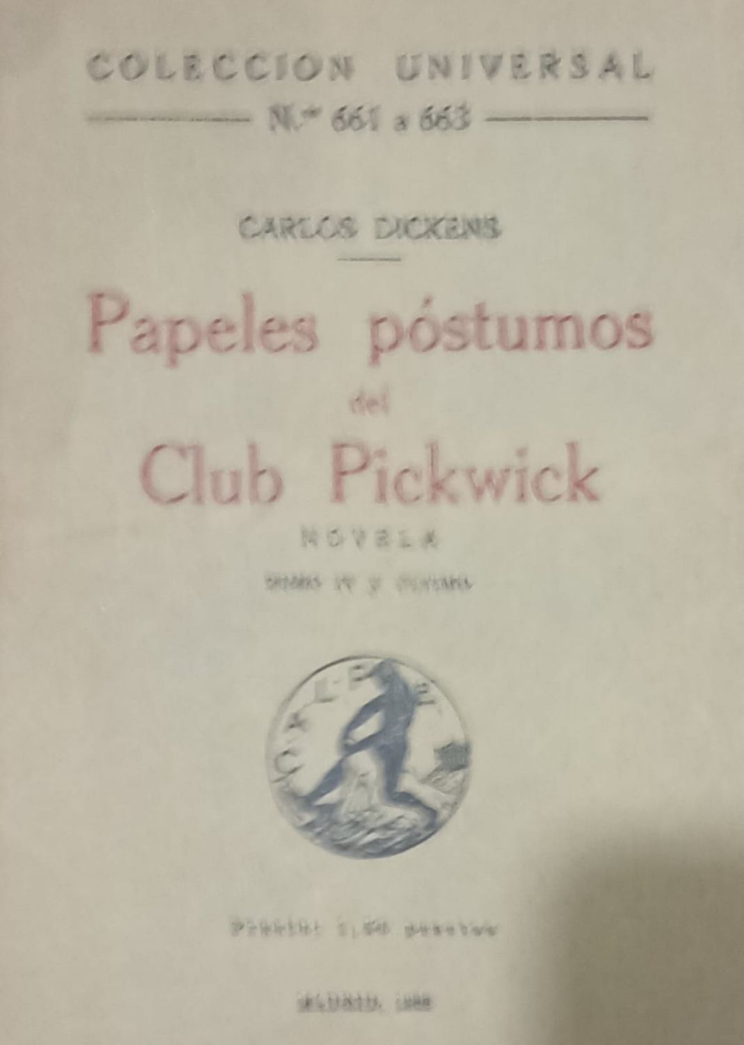 Papeles póstumos del Club Pickwick. Tomo 4Carlos Dickens