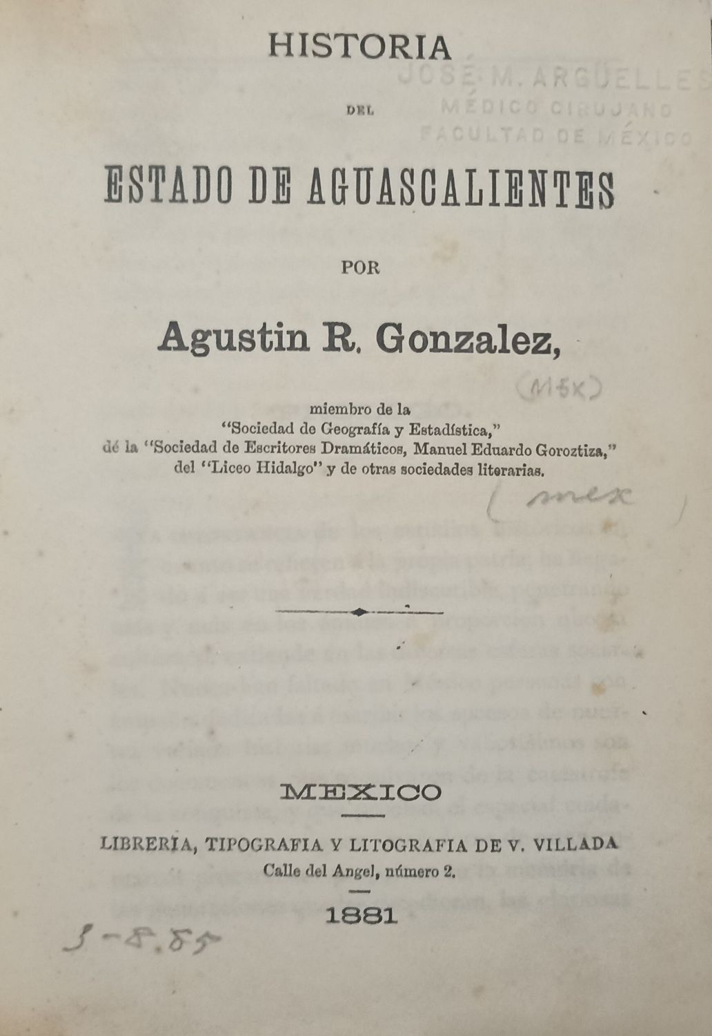 Historia del Estado de Aguascalientes – Agustín R. González