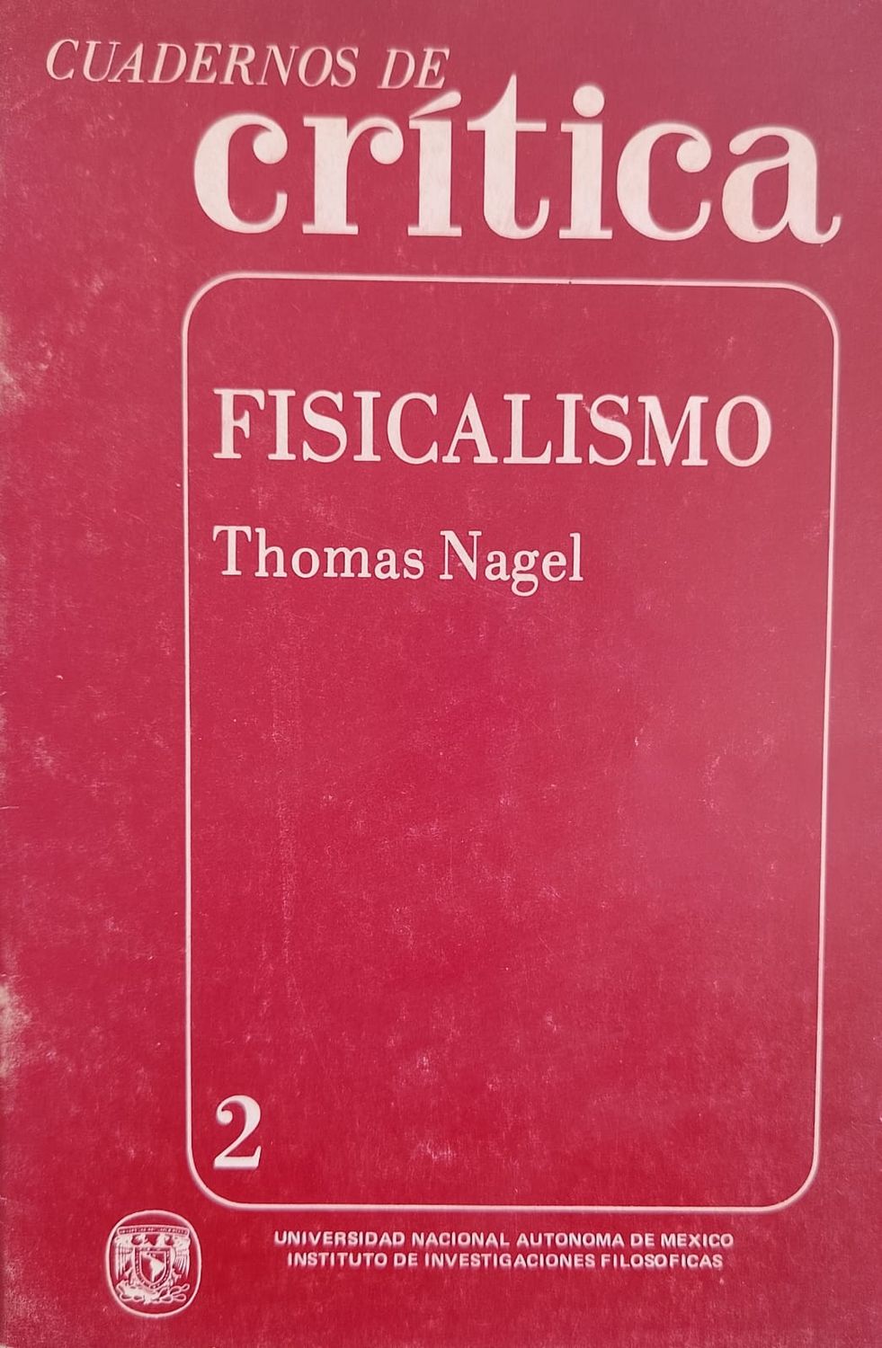 FISICALISMO – Thomas Nagel