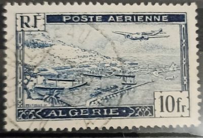 ARGELIA FRANCESA 1947, Puerto de Argel - Poste Aérienne