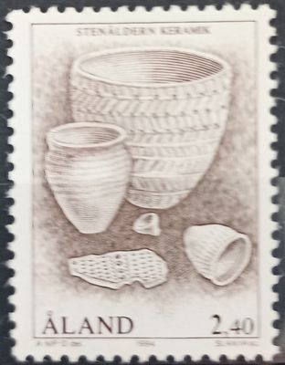 ÅLAND (FINLANDIA) 1992, Stenålderns keramik – vasijas y fragmentos