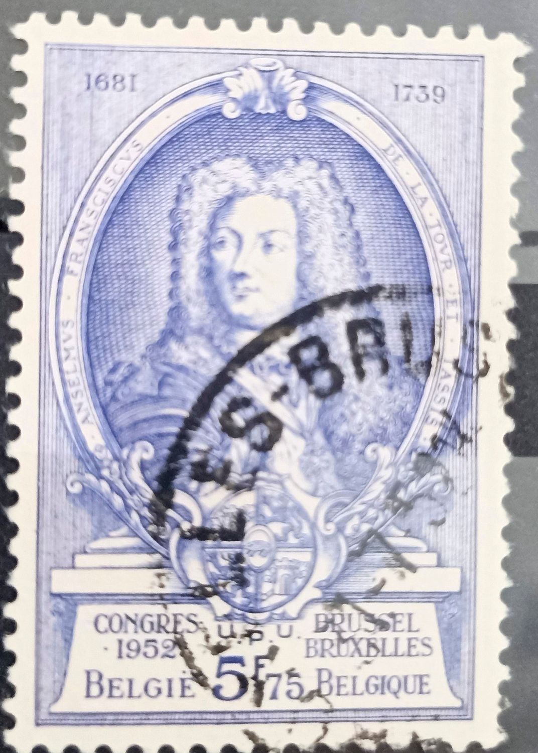 BÉLGICA 1952, Anselmus Franciscus de la Tour et Tassis 1681-1739