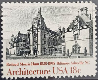 Estados Unidos 1981, Biltmore House Asheville NC, obra de Richard Morris Hunt 1828-1895