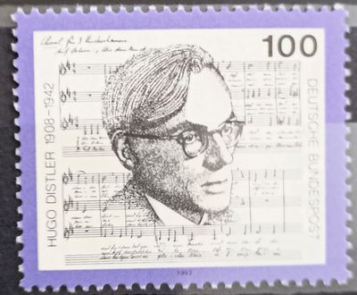 Alemania 1992, Hugo Distler con partitura de coral infantil
