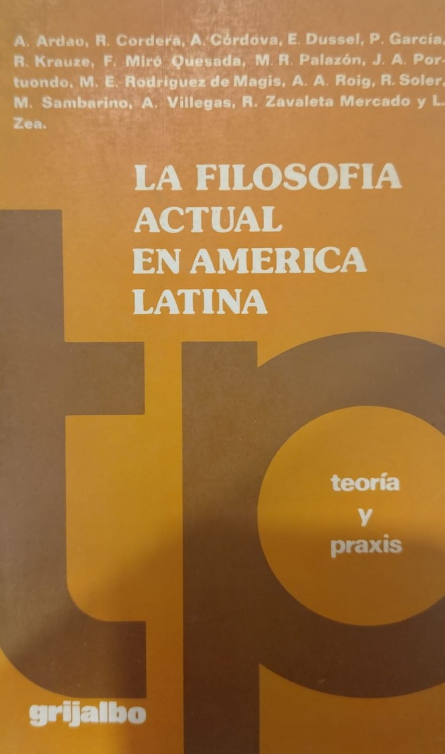 La filosofía actual en América Latina