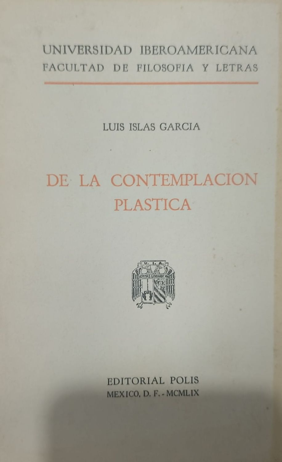 De la contemplación plástica